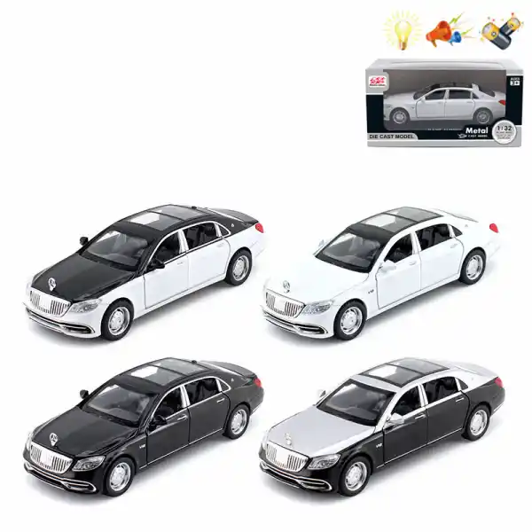 Металлическая инерционная машинка (двери открываются) с музыкой и светом