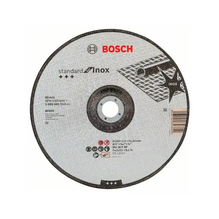 Купить  Отрезные диски 230-400мм - Отрезной диск BOSCH STANDARD INOX 230х1.9..