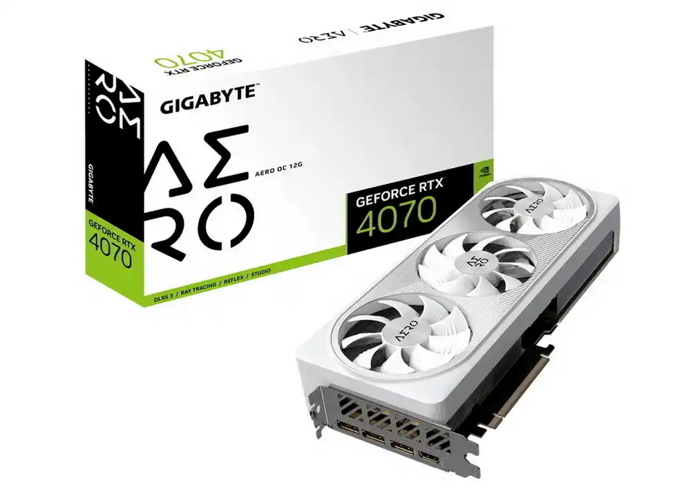 Видеокарта Gigabyte GV-N4070AERO OC-12GD, 12ГБ GDDR6X 192бит (GV-N4070AERO OC-12GD)