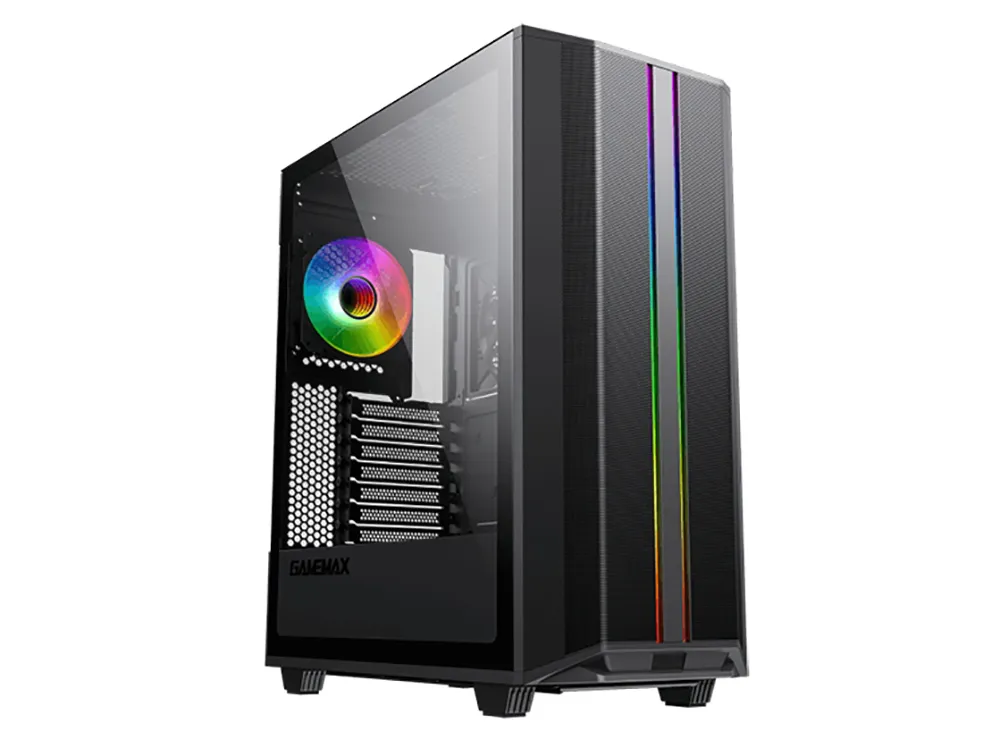 Case ATX GAMEMAX Precision COC, 1x120mm ARGB, 2xARGB Strips, Tempered Glass, 2xUSB 3.0, Black