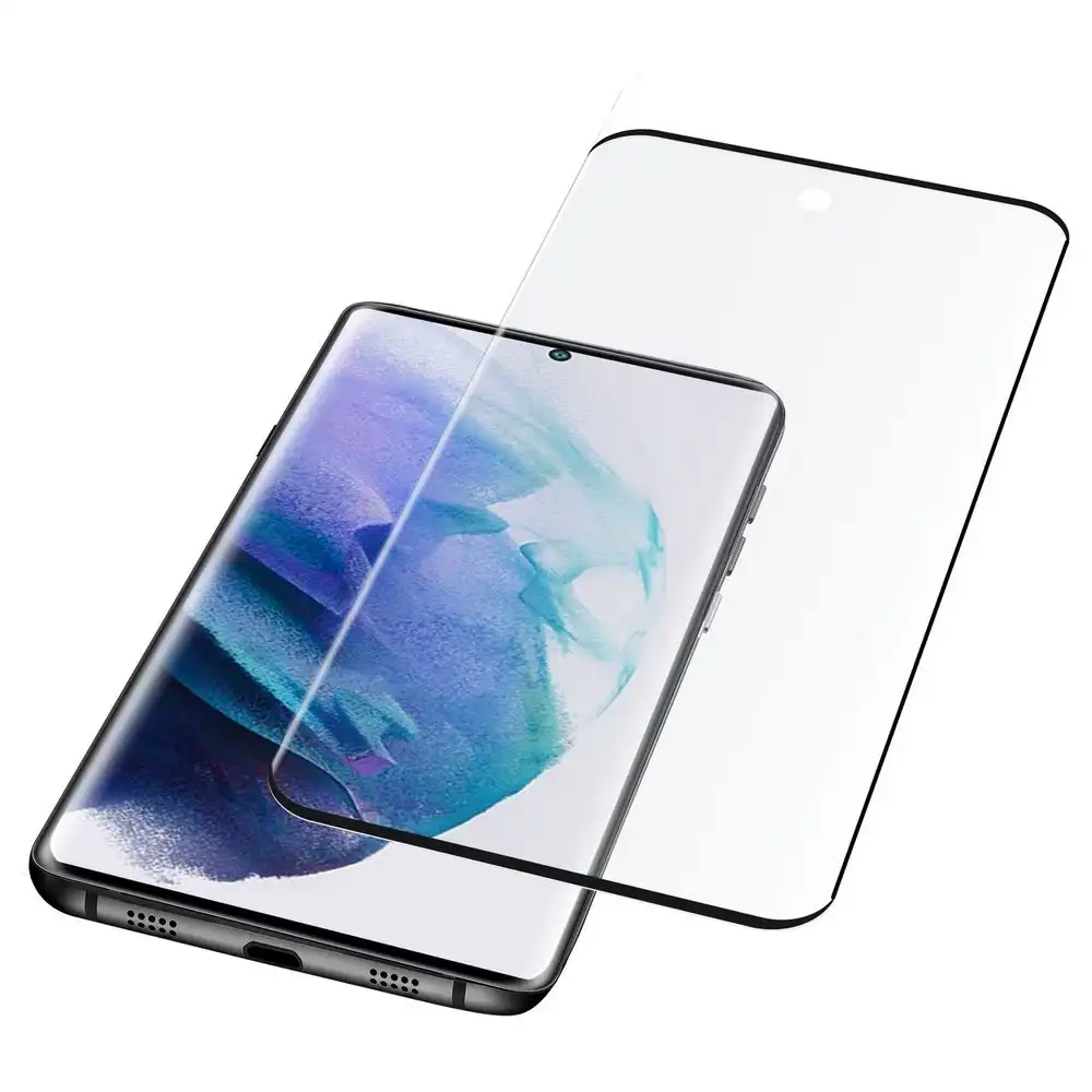 Cellular Tempered Glass Curved for Sam. Gal. S22 Ultra Curved, Black