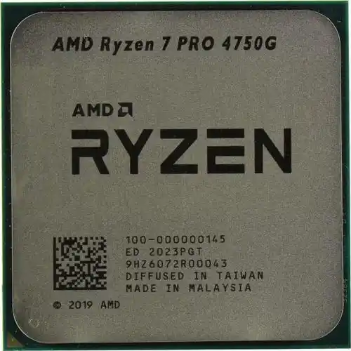 Процессор AMD Ryzen 7 PRO 4750G, Radeon Graphics, 8 GPU cores, без кулера|Tray