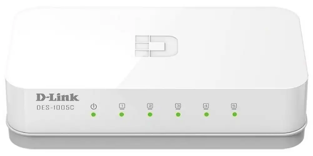 Сетевой коммутатор D-Link DES-1005C, 5x 10/100 Мбит/с