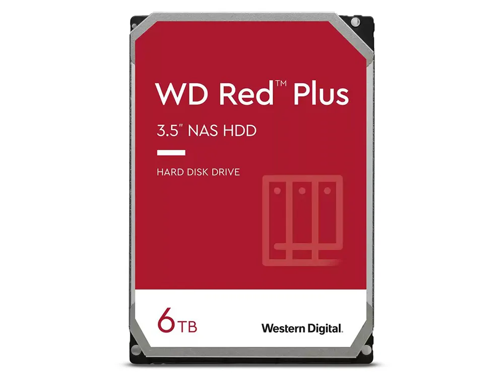 3.5" HDD  6.0TB -SATA-128MB Western Digital "Red Plus (WD60EFZX)", NAS, CMR