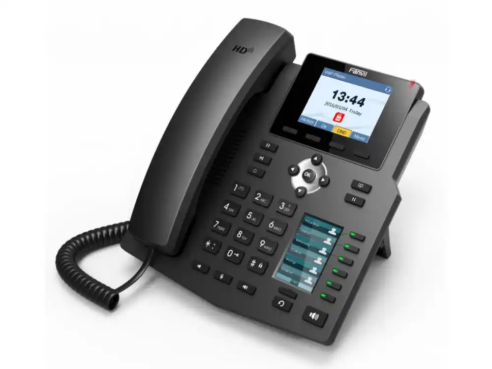 Fanvil X4U Black, VoIP phone, Colour Display, SIP support