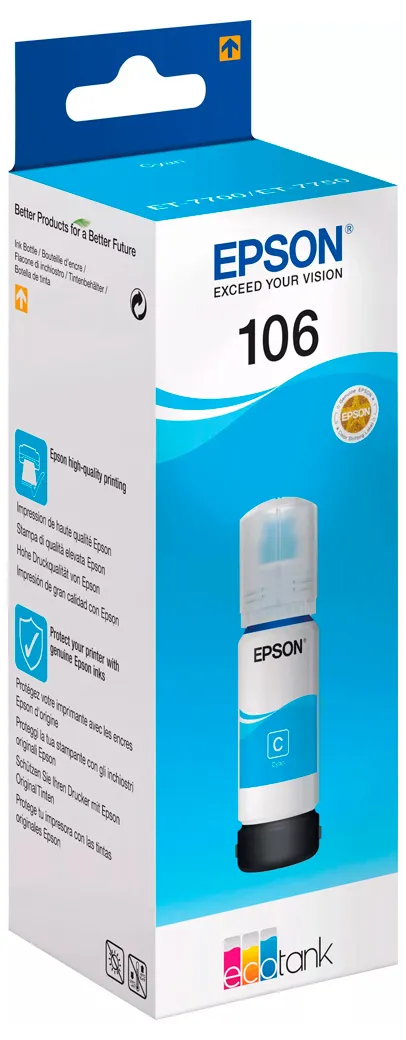 Ink  Epson C13T00R240, 106 EcoTank, Cyan