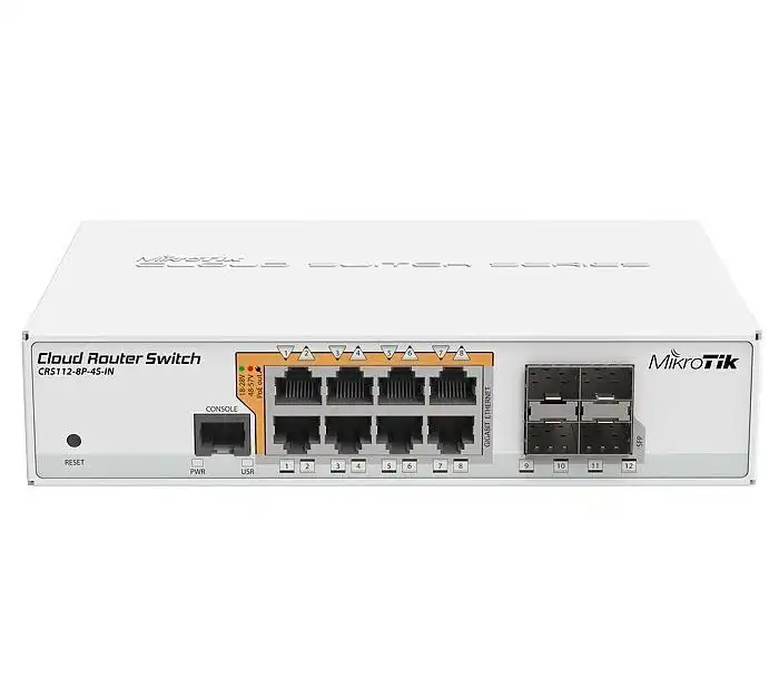 Купить  Маршрутизаторы - Коммутатор маршрутизатора MikroTik CRS112-8P-..