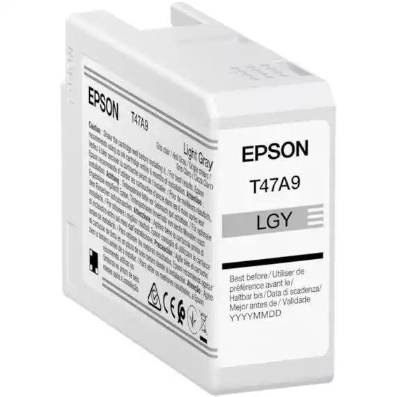 Картридж чернильный Epson T47A9 UltraChrome PRO 10 INK, C13T47A900, Светло-Серый