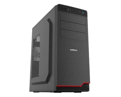Case ATX 500W Sohoo 5916BG, 2xUSB 2.0, Black-Grey, ATX-500W-12cm