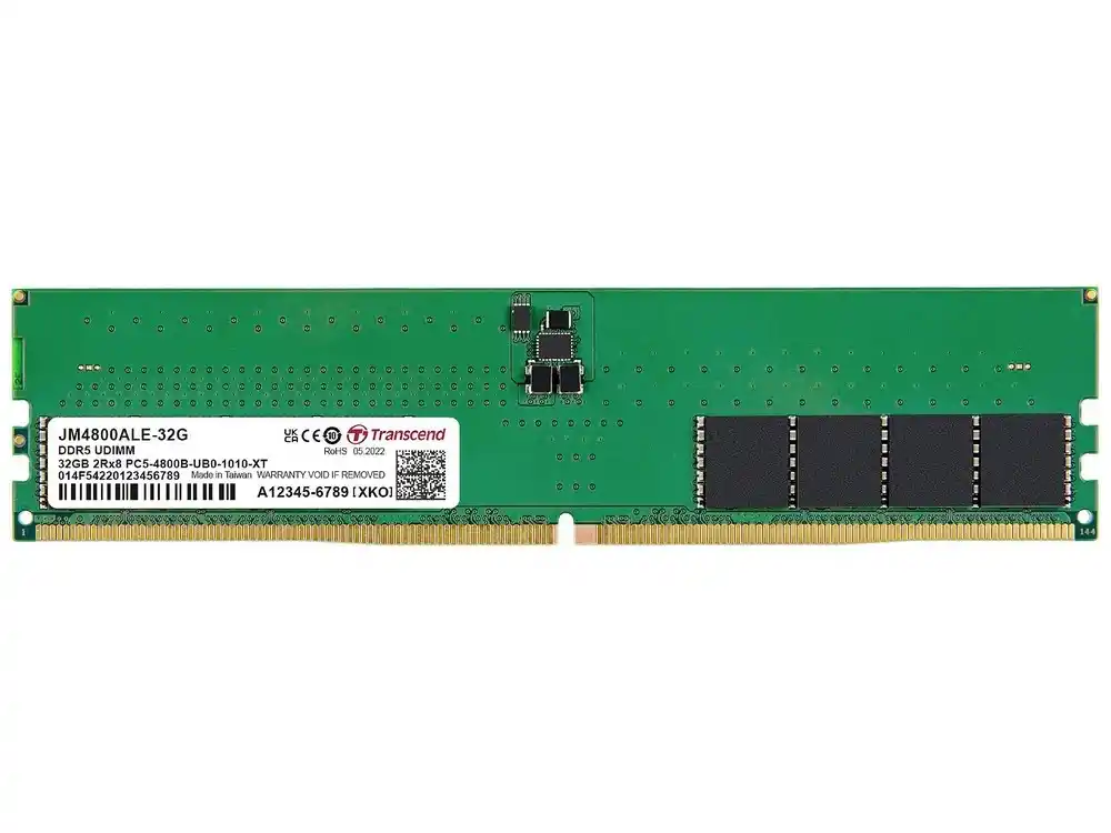 32GB DDR5-4800MHz  Transcend JetRam (JM4800ALE-32G), PC5-38400U, 2Rx8, CL40, 1.1V