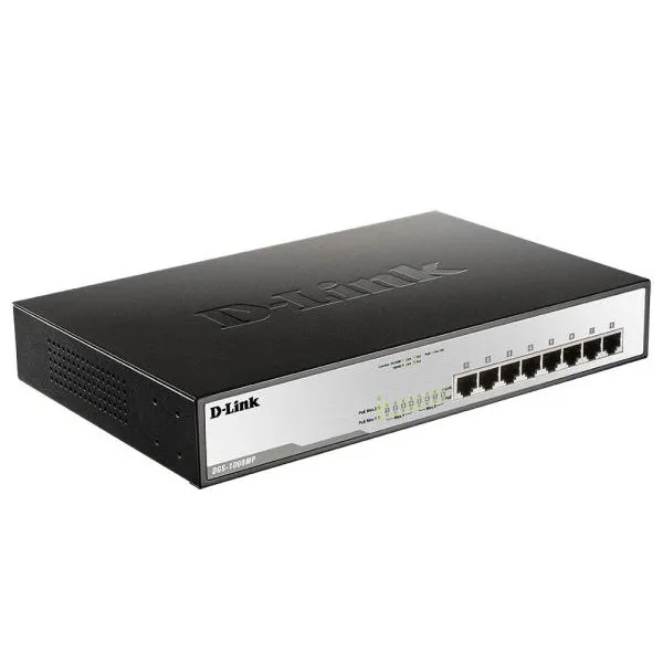 PoE коммутатор D-Link DGS-1008P, 8x..