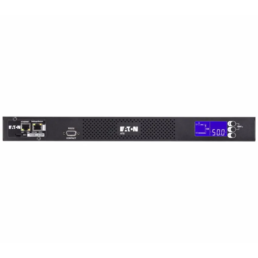 Eaton EATS16 ATS Transfer Switch (1U) 16A, 8xC13 + 1xC19 sockets