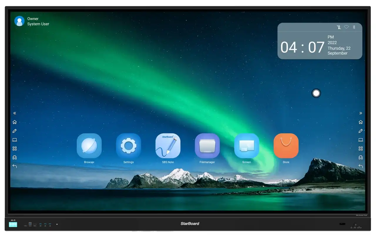 Interactive Display StarBoard IFPD-YL5X-PRO-75: 75", 4K Touch, Android 11, 8/64Gb, MB311D2
