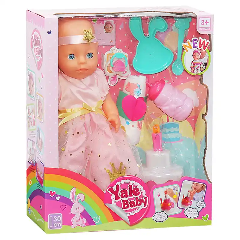 Кукла с аксессуарами Yale Baby 30см