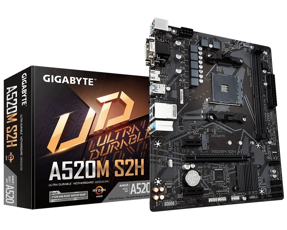 Cumpara  Plăci de bază - Материнская плата Gigabyte A520M S2H 1.0, AM4..