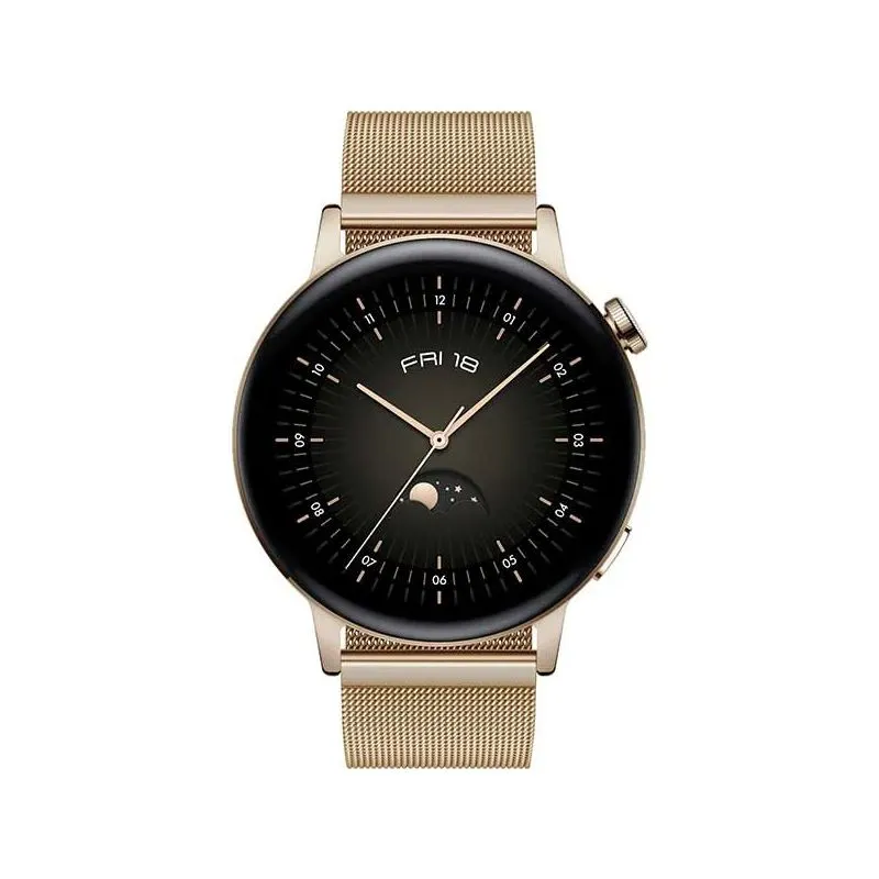 HUAWEI WATCH GT 3 42mm, Elegant Light Gold, Milanese Strap