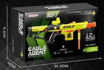 399, Gemsum Foam Blaster Round Ball Gun AR, 14+