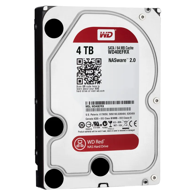 3.5" HDD  4.0TB-SATA-256MB Western Digital "Red (WD40EFAX)", NAS, SMR