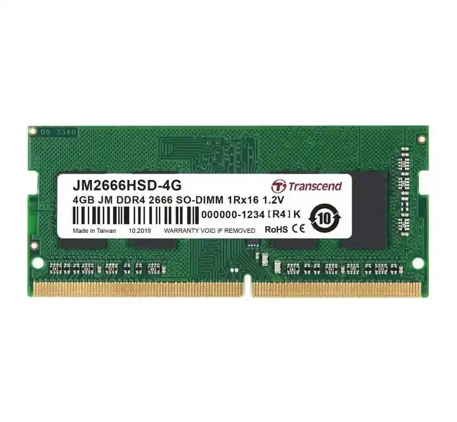 Оперативная память Transcend JM2666HSD-4G, DDR4 SDRAM, 2666 МГц, 4Гб, JM2666HSD-4G