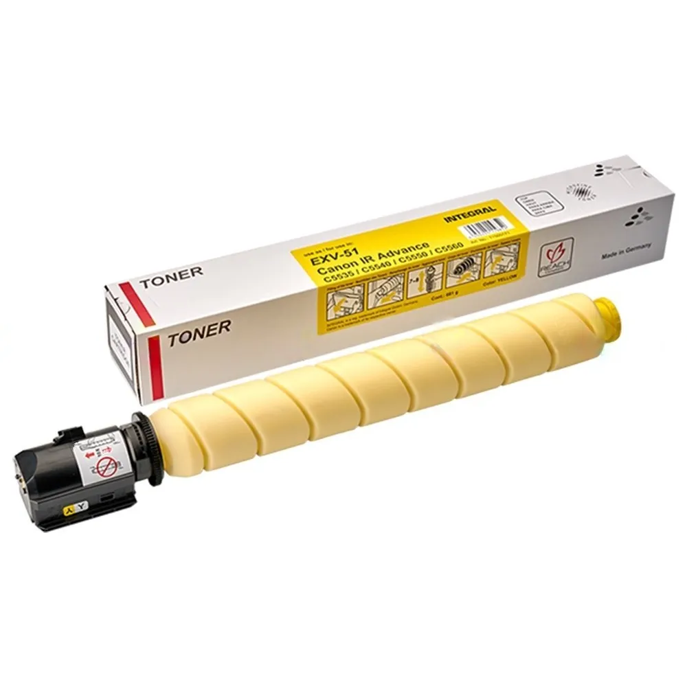 Toner for Canon IR Advance C5535/5535i/5540i/5550i/5560i  Integral, Yellow (EXV-51)