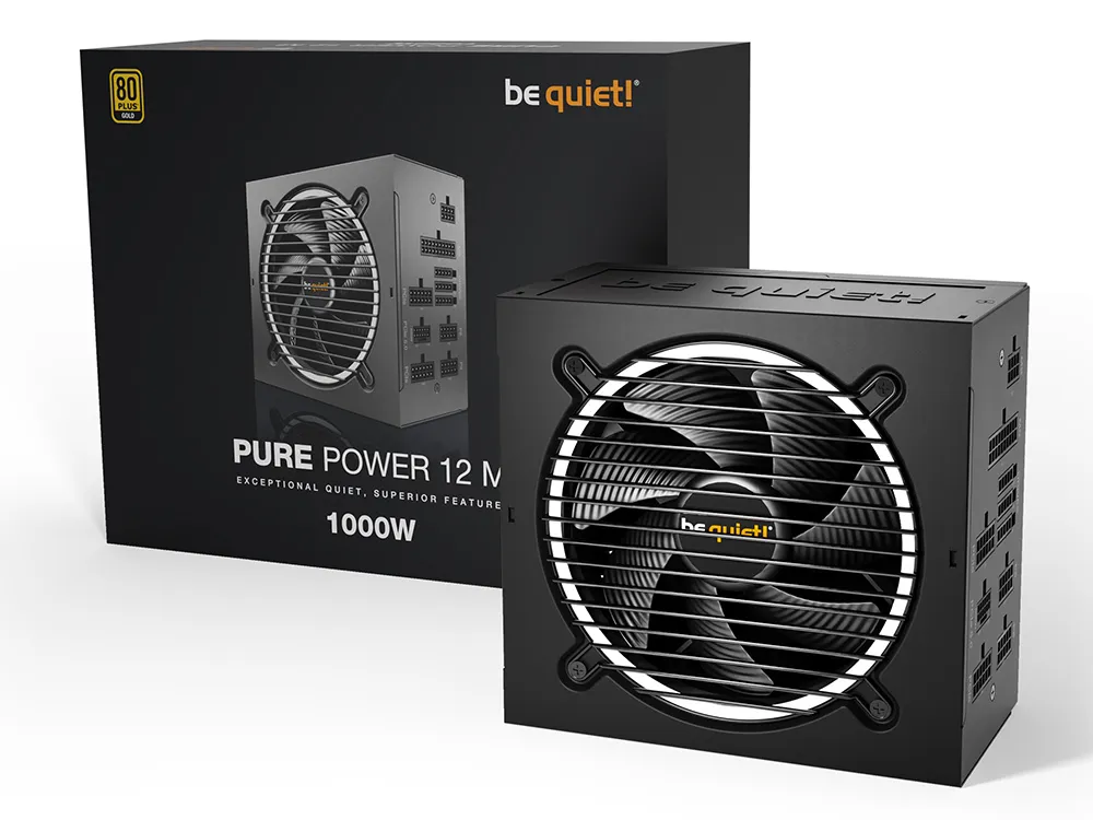 Power Supply ATX 1000W be quiet! PURE POWER 12 M, 80+ Gold, ATX.3.0, LLC+SR+DC/DC, Full Modular