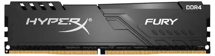 Оперативная память Kingston HyperX FURY, DDR4 SDRAM, 3733 МГц, 8Гб, HX437C19FB3/8