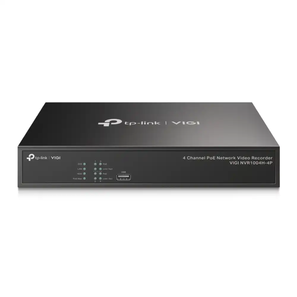Купить  Камеры видеонаблюдения - Видеорегистратор TP-LINK VIGI NVR1004H-4P, Чё..