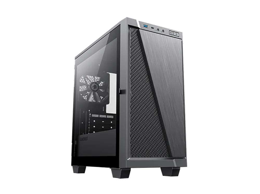 Case mATX GAMEMAX M61, w/o PSU,1x120mm, 1xUSB3.0,1xType-C, TG, Sound Dampening, Black