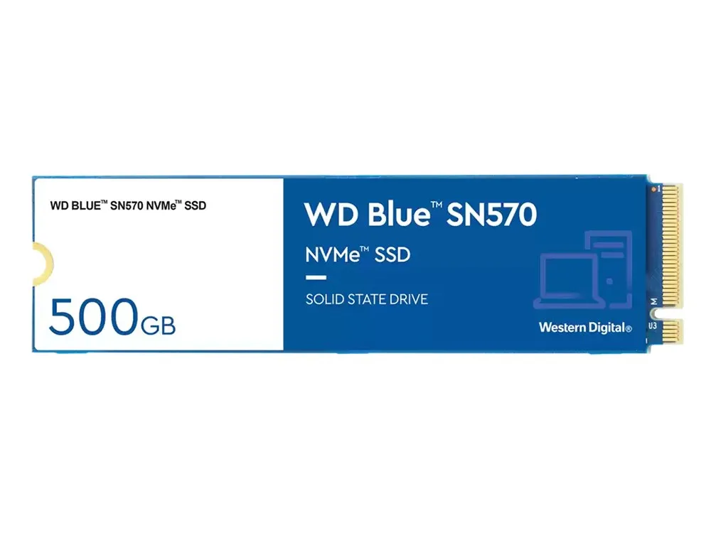 .M.2 NVMe SSD  500GB WD  Blue SN570 [PCIe 3.0 x4, R/W:3500/2300MB/s, 360/390K IOPS, TLC BiCS5]