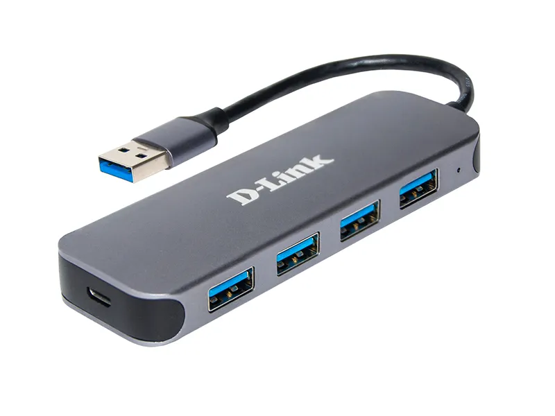 USB 3.0 Hub 4-port D-link "DUB-1341/C2A", (4xUSB3.0, 1xMicroUSB for Power Adapter)