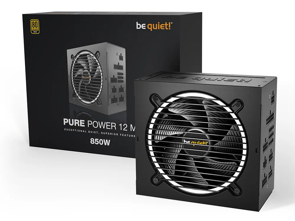 Power Supply ATX 850W be quiet! PURE POWER 12 M, 80+ Gold, ATX.3.0, LLC+SR+DC/DC, Full Modular