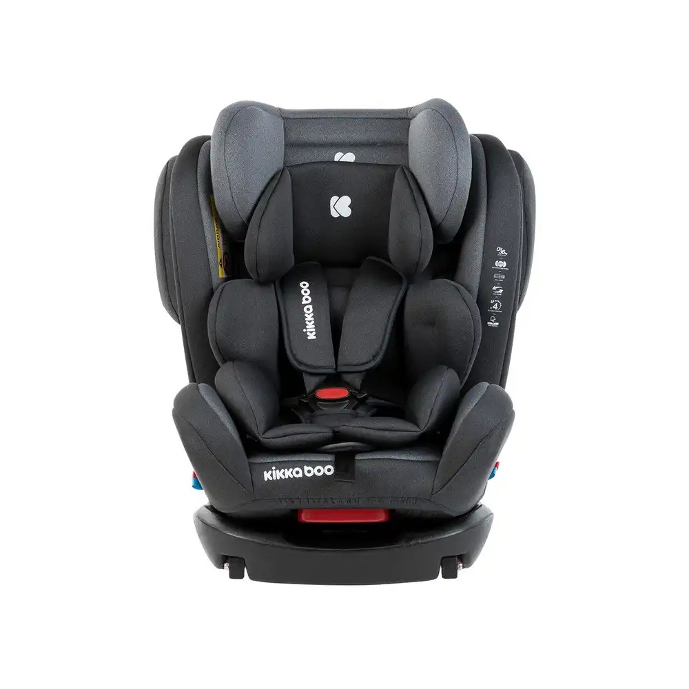 Детское автокресло Kikka Boo 4 Fix DOUBLE ISOFIX, Группа 0+/1/2/3 (0-36 кг), Темно-серый