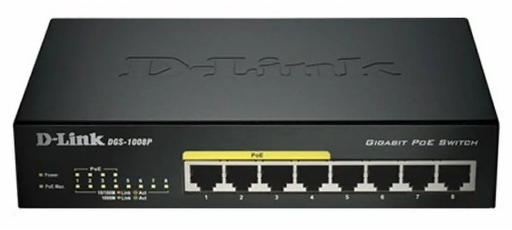 PoE коммутатор D-Link DGS-1008P, 4x..