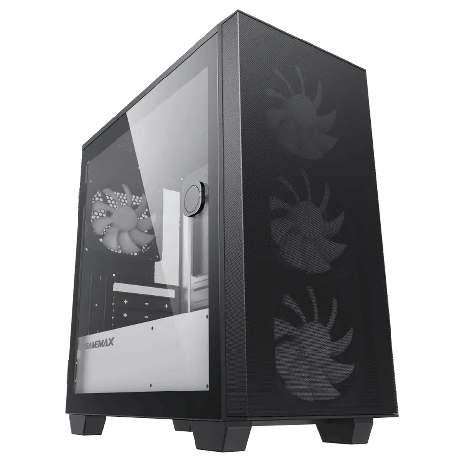 Case mATX GAMEMAX Aero Mini ECO, w/o PSU, 4x120mm, Front Mesh, TG, USB 3.0, Black
