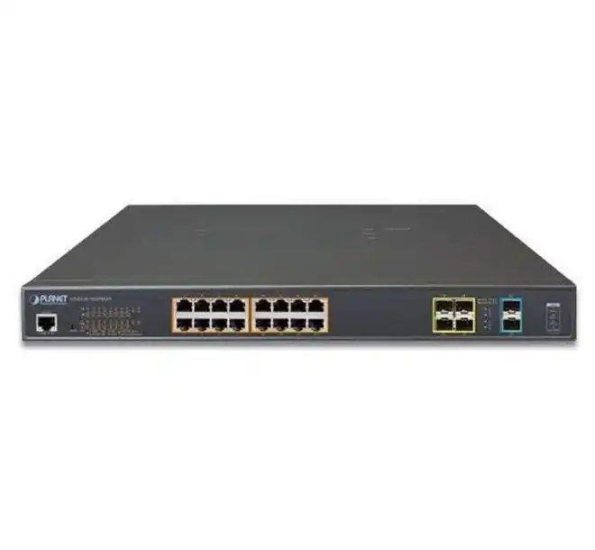 16-port Gigabit  Managed PoE+ Switch, Planet "GS-5220-16UP4S2X", 400watts, 4 SFP and 2 SFP+, steel c