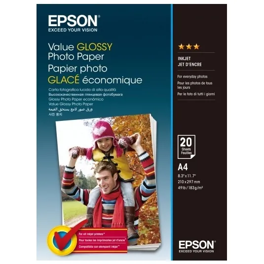 Photo Paper A4 183gr 20 sheets Epson Value Glossy