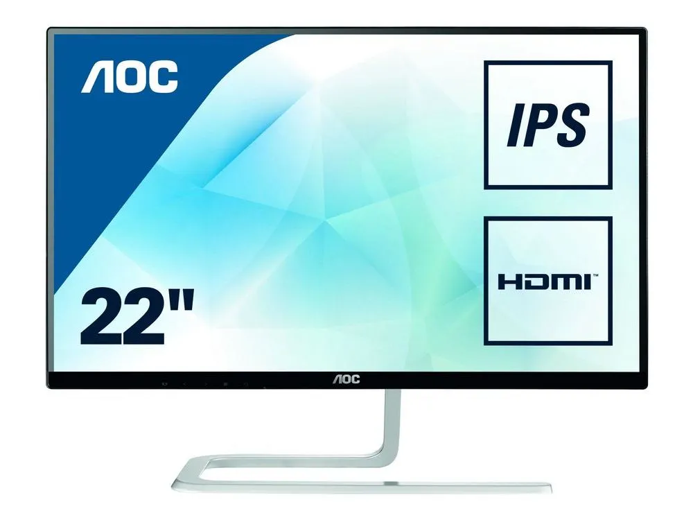 21.5" AOC I2281FWH. Black, AH-IPS, 1920x1080, 75Hz, 4ms, 250cd, 50M:1, D-Sub+HDMI+AudioOut