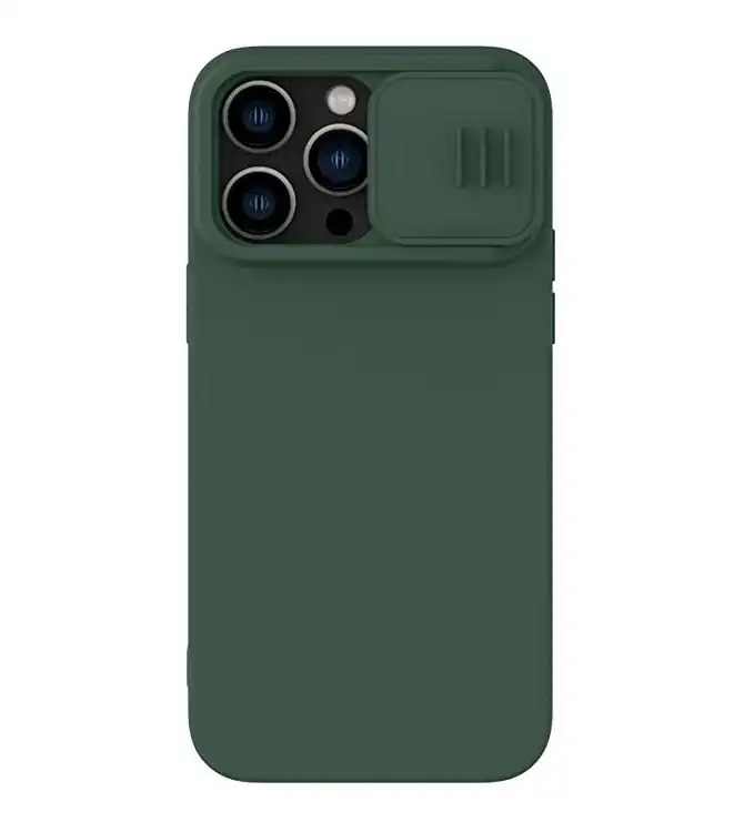 Чехол Nillkin iPhone 14 Pro, CamShield Silky Silicone, Mist Green