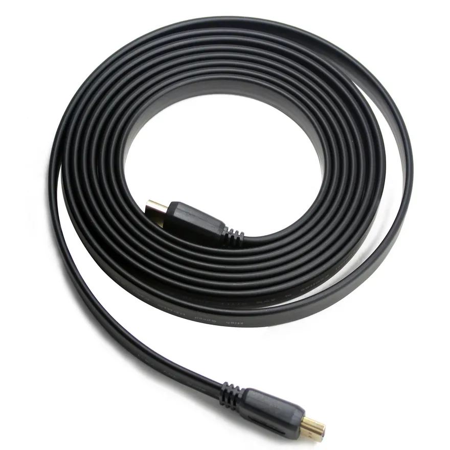 Cable HDMI to HDMI  1.8m  Cablexpert FLAT male-male, 19m-19m (V1.4), Black