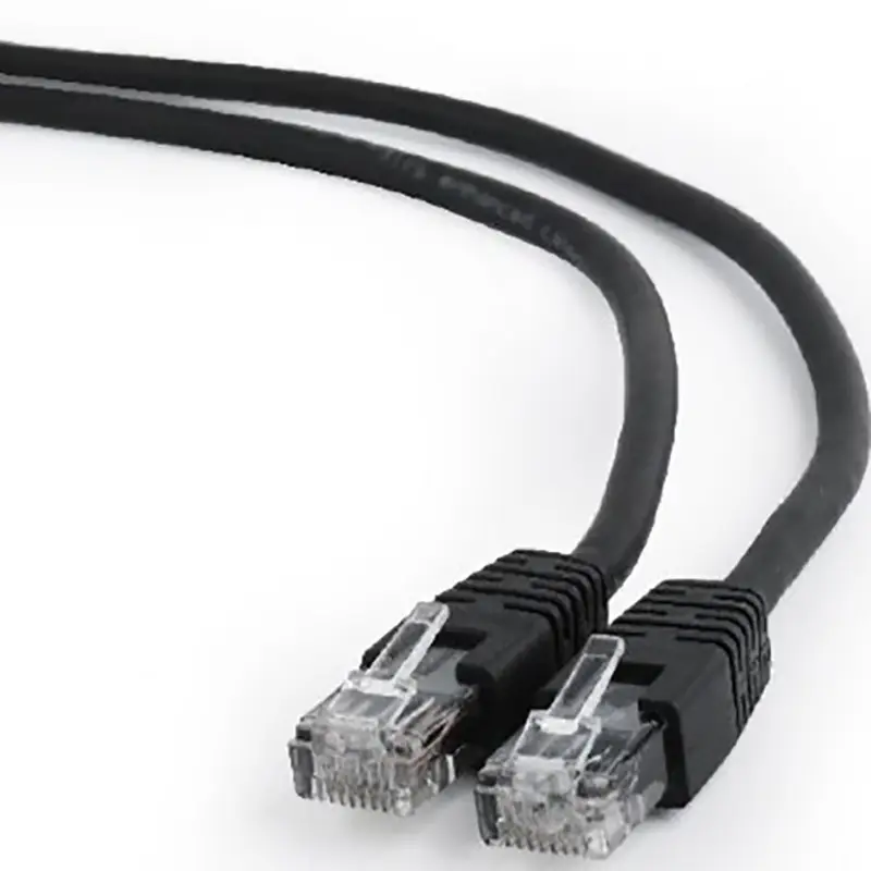 Patch Cord Cat.6U  2m, Black, PP6U-2M/BK, Cablexpert, Stranded Unshielded