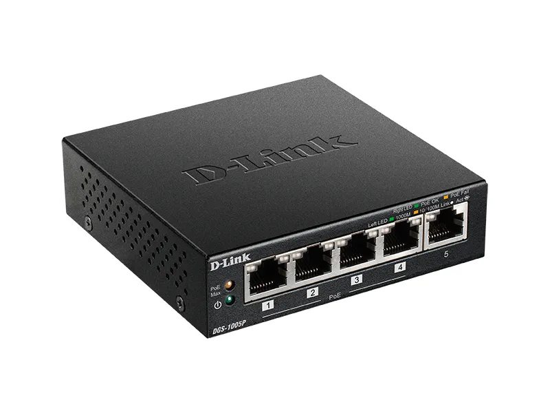 PoE коммутатор D-Link DGS-1005P/A1A..