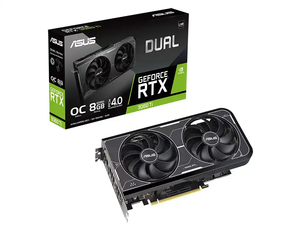 VGA ASUS RTX3060Ti 8GB GDDR6 Dual  (DUAL-RTX3060TI-O8GD6X)