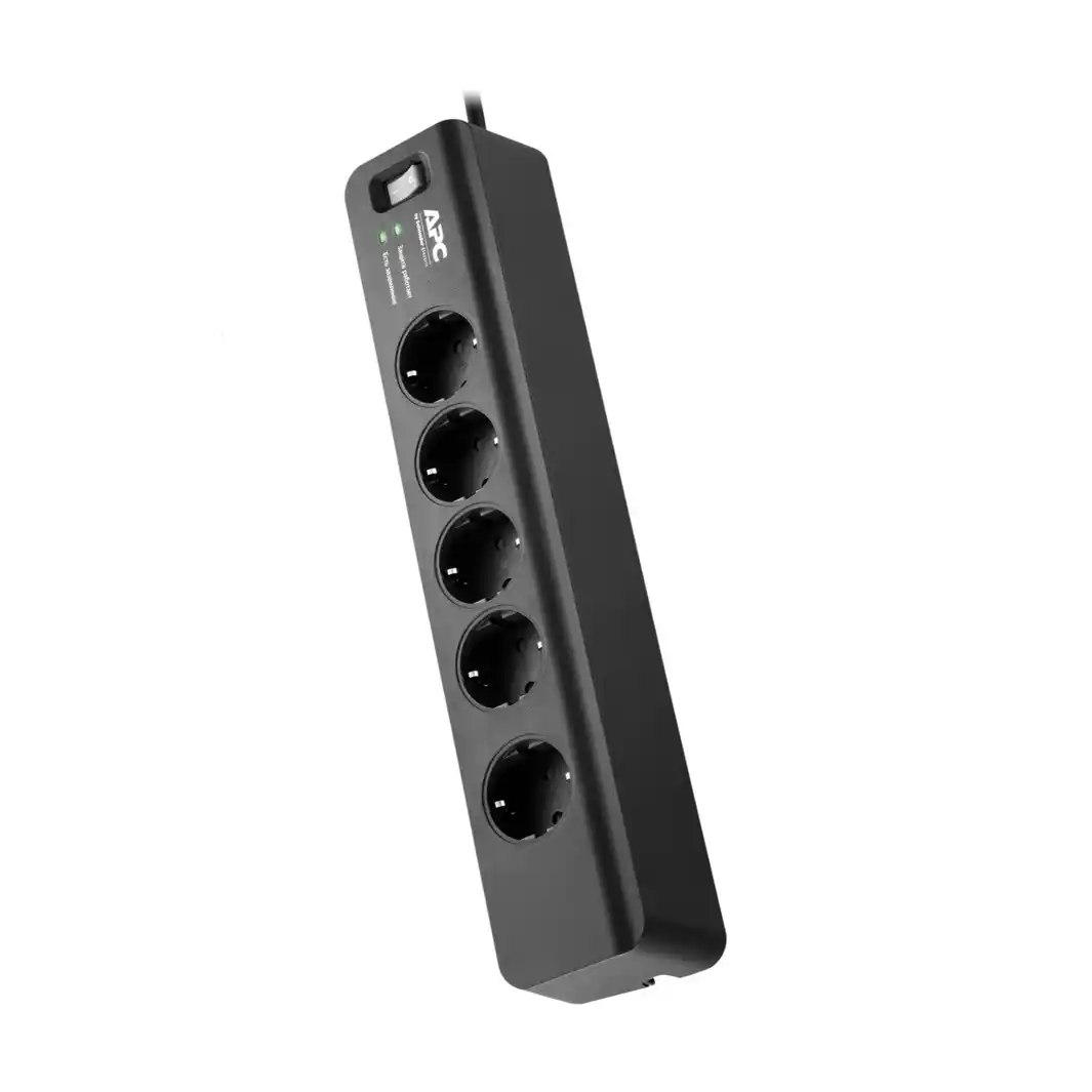 Сетевой фильтр APC Essential SurgeArrest PM5B-RS, 5 Розеток, 1,83м, Чёрный