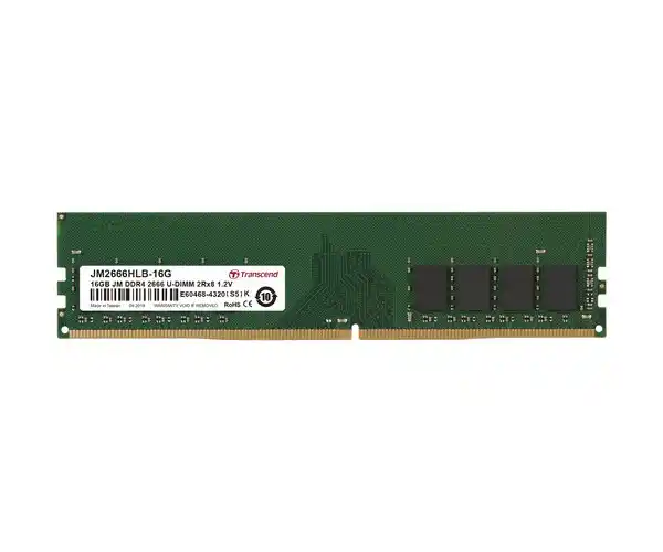 Оперативная память Transcend JM2666HLB-16G, DDR4 SDRAM, 2666 МГц, 16Гб, JM2666HLB-16G