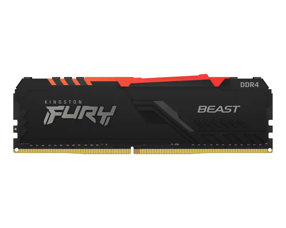 Оперативная память Kingston FURY Beast RGB, DDR4 SDRAM, 3200 МГц, 16Гб, KF432C16BB1A/16