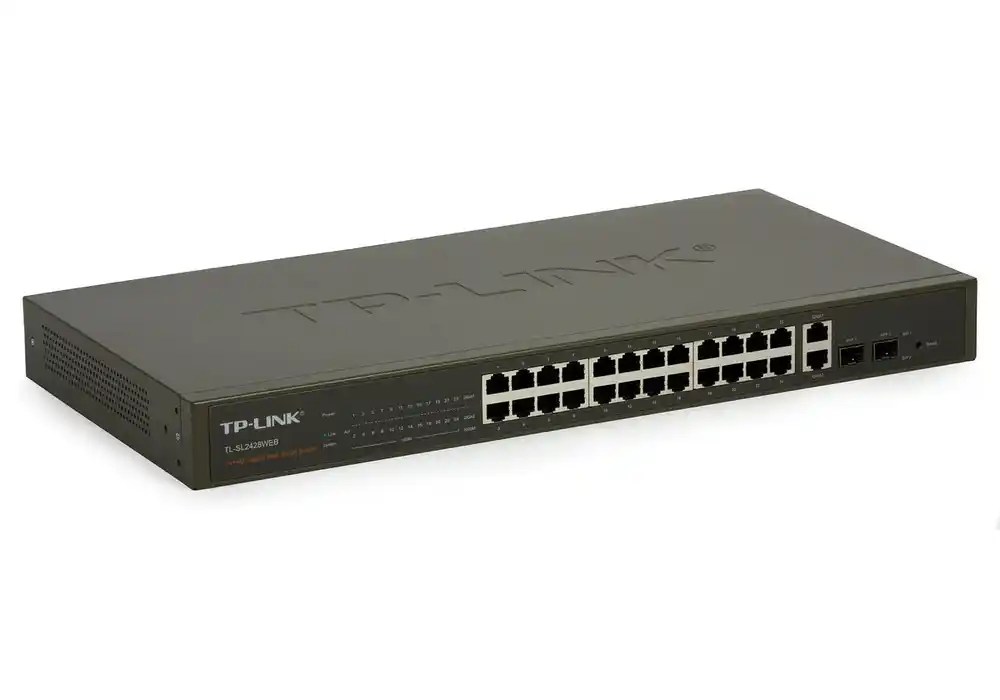 24-port 10/100Mbps Switch  TP-LINK "TL-SL2428WEB", 2-port 10/100/1000Mbps, 2xSFP expansion slots