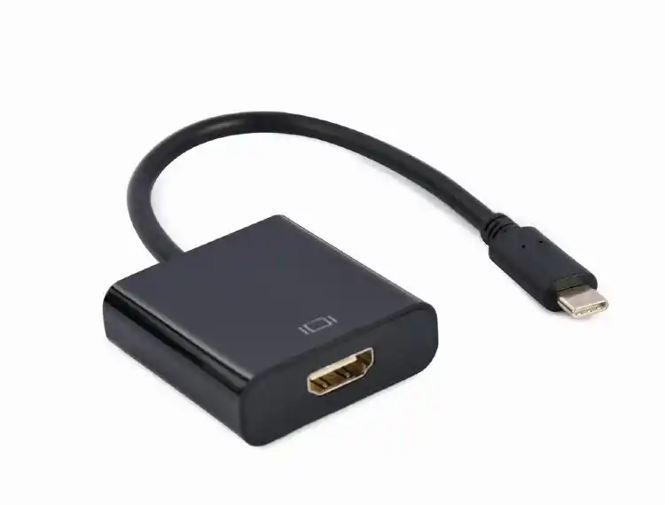 Видеокабель Cablexpert A-CM-HDMIF-04, USB 3.1 Type-C (M) - HDMI (F), 0.15 м, Чёрный