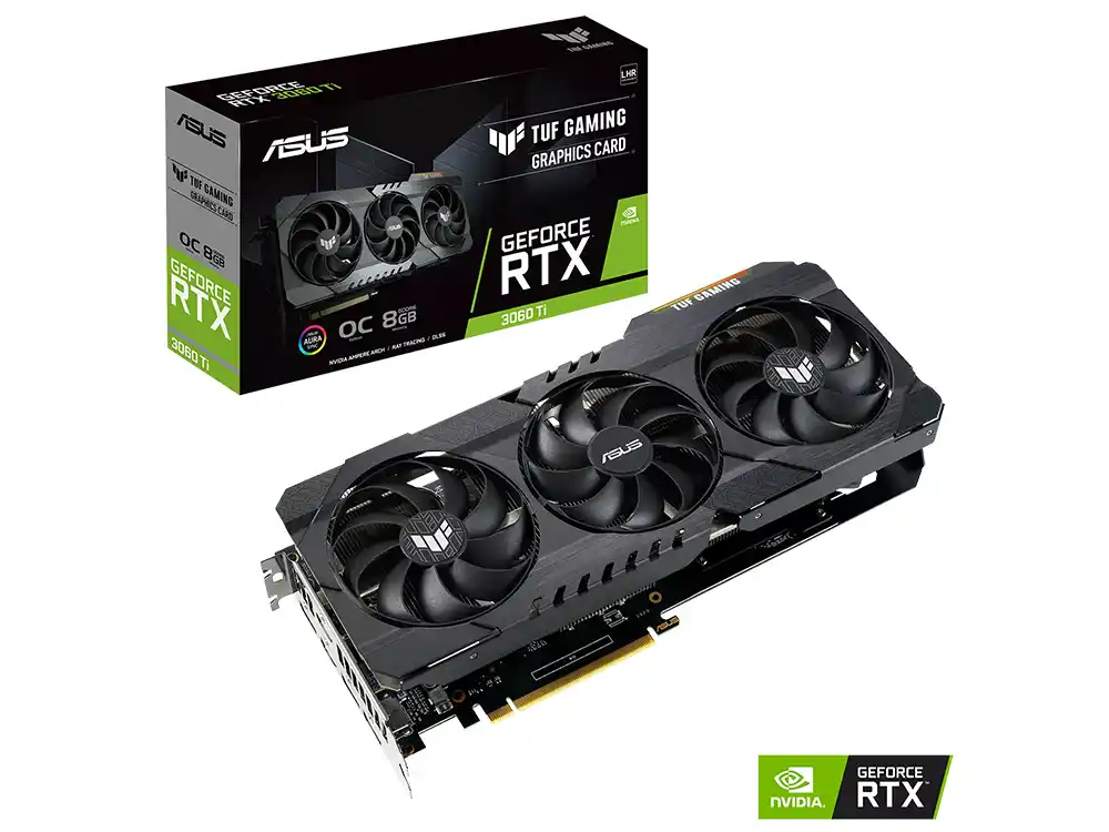 Видеокарта ASUS TUF-RTX3060TI-O8G-V2-GAMING,  8GB GDDR6 256бит