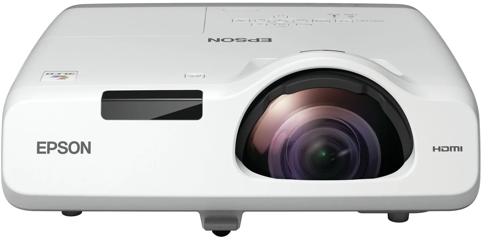 Projector Epson EB-535W; ShortThrow, LCD, WXGA, 3400Lum, 16000:1, LAN, 16W, White