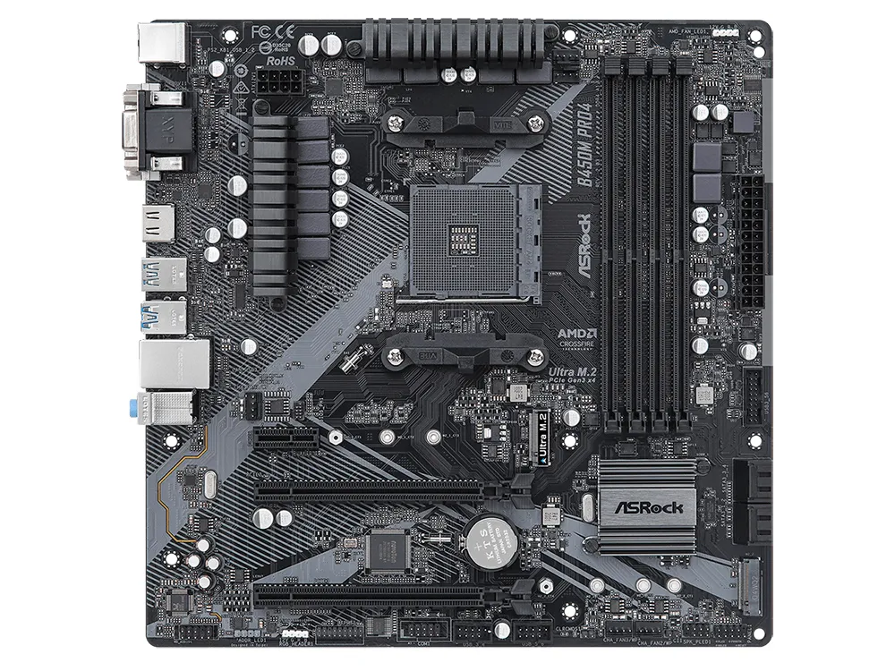 Материнская плата ASRock B450M PRO4..